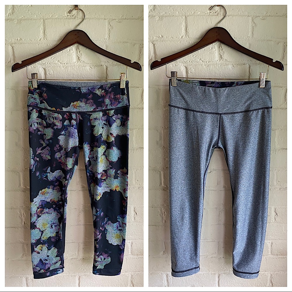 Active Life stretch yoga workout capris leggings size small reversible